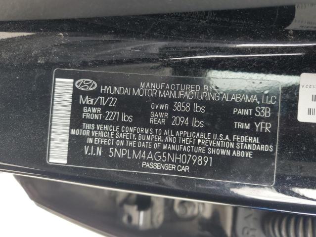 2022 Hyundai Elantra Sel VIN: 5NPLM4AG5NH079891 Lot: 51940664