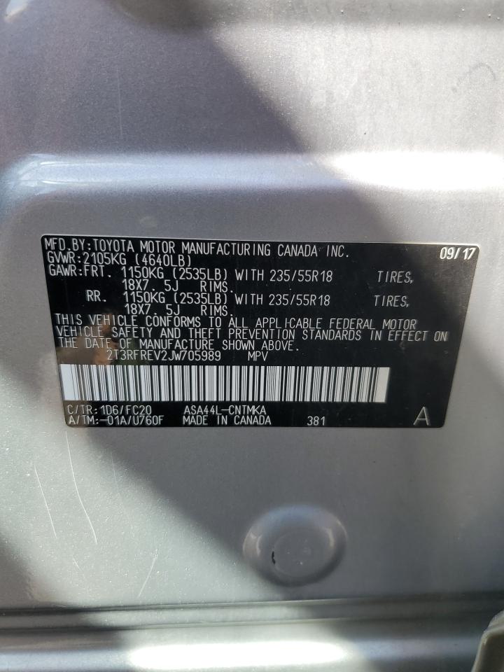 2T3RFREV2JW705989 TOYOTA RAV4 2018