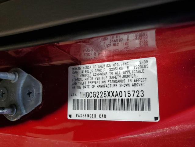 1999 Honda Accord Ex VIN: 1HGCG225XXA015723 Lot: 52396774