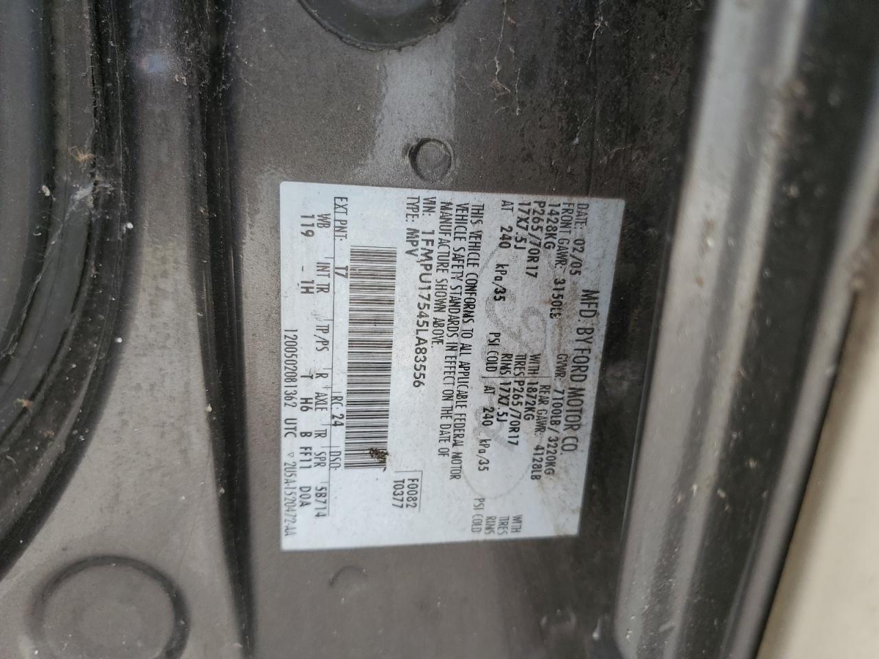 1FMPU17545LA83556 2005 Ford Expedition Eddie Bauer