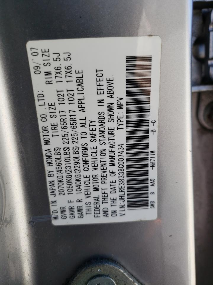 JHLRE38338C007434 2008 Honda Cr-V Lx