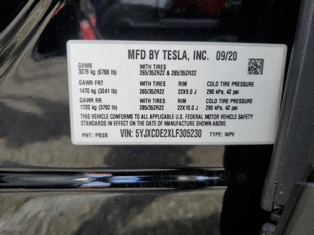 5YJXCDE2XLF305230 2020 Tesla Model X