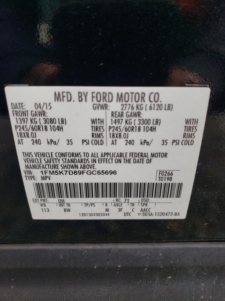 1FM5K7D89FGC65696 2015 Ford Explorer Xlt