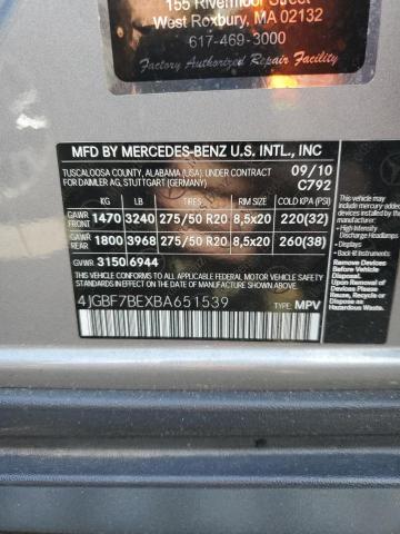 2011 Mercedes-Benz Gl 450 4Matic VIN: 4JGBF7BEXBA651539 Lot: 51429514