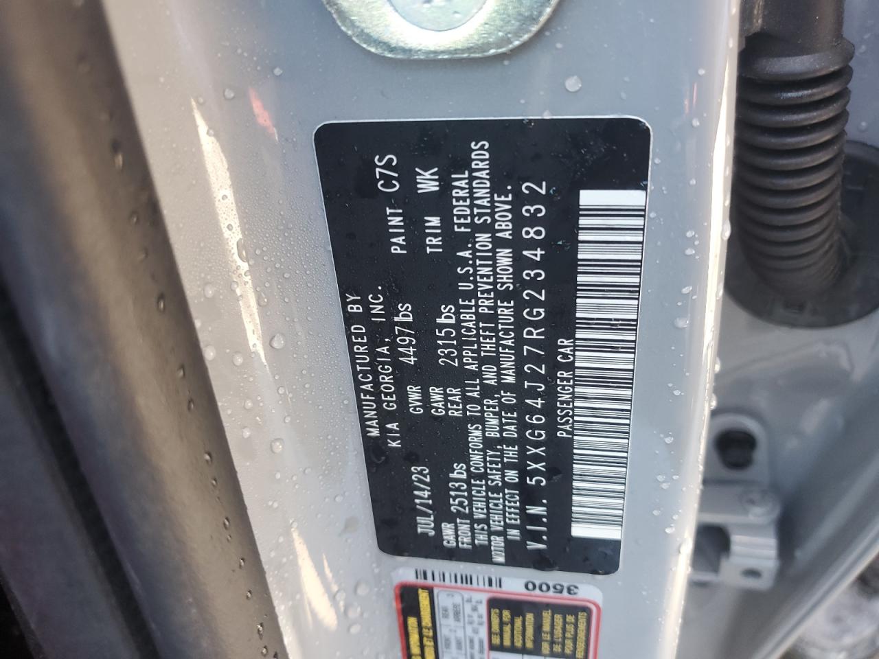 5XXG64J27RG234832 2024 Kia K5 Gt Line