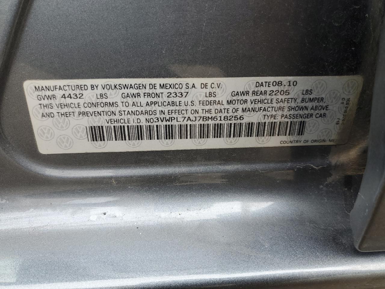 3VWPL7AJ7BM618256 2011 Volkswagen Jetta Tdi