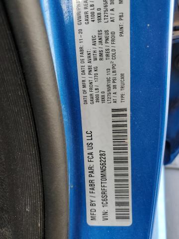 2021 RAM 1500 BIG H - 1C6SRFFT0MN562287