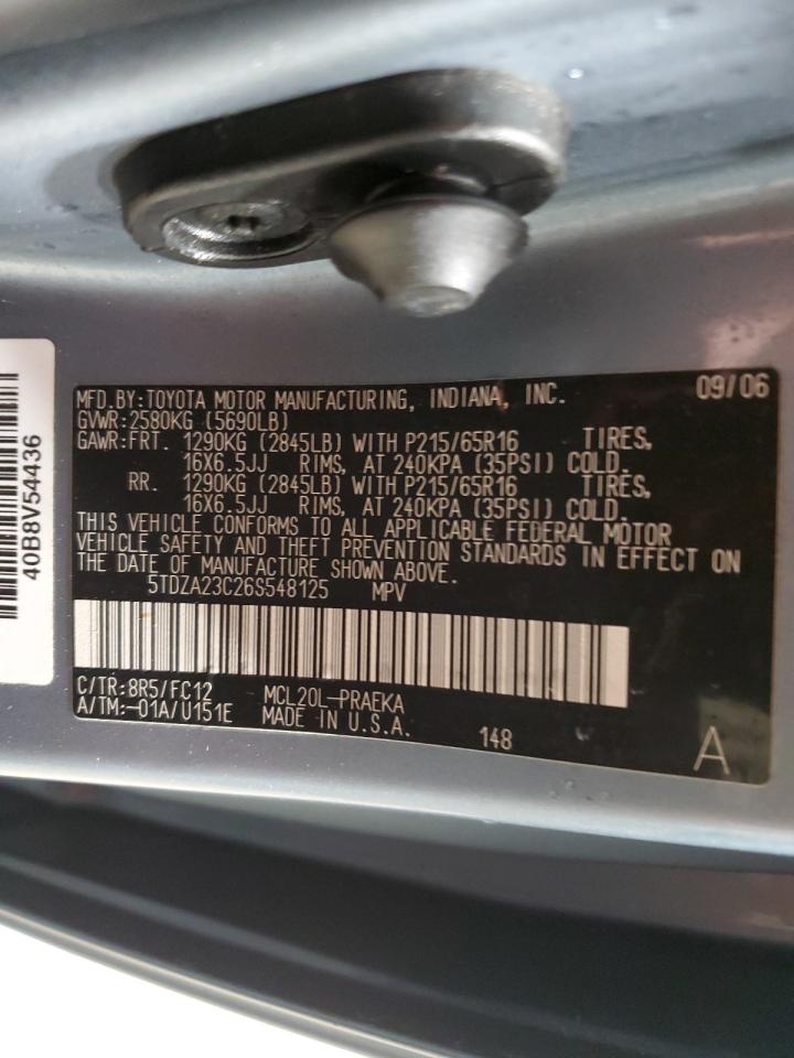 5TDZA23C26S548125 2006 Toyota Sienna Ce