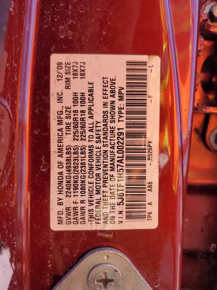 5J6TF1H57AL002291 2010 Honda Accord Crosstour Exl