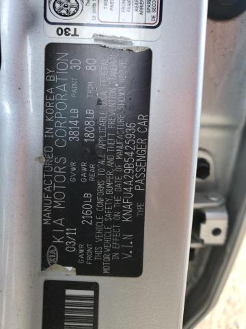 2011 Kia Forte Ex VIN: KNAFU4A29B5425936 Lot: 50654984