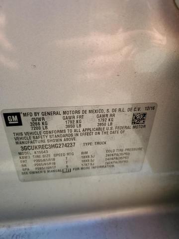 2017 Chevrolet Silverado K1500 Lt VIN: 3GCUKREC3HG274237 Lot: 51388854