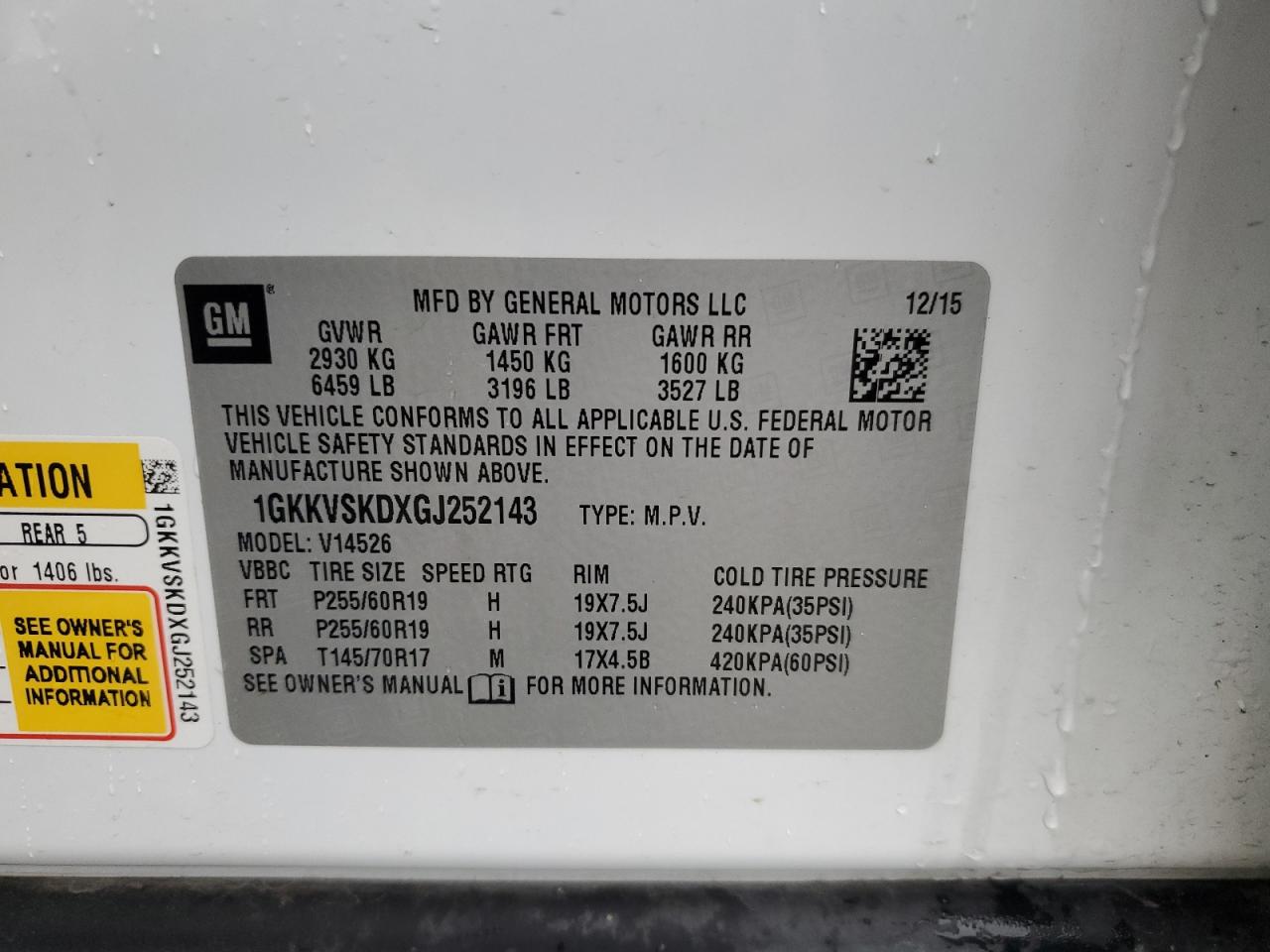 1GKKVSKDXGJ252143 2016 GMC Acadia Slt-2