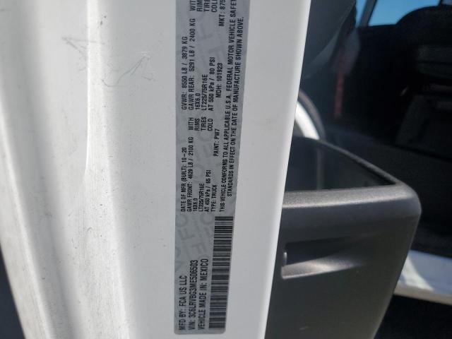 2021 Ram Promaster 1500 1500 High VIN: 3C6LRVBG3ME506503 Lot: 53126084