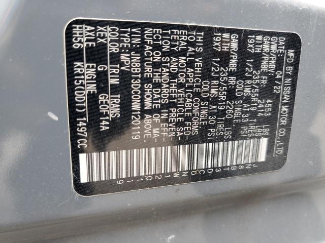 2022 Nissan Rogue Platinum VIN: JN8BT3DC0NW120119 Lot: 51817334