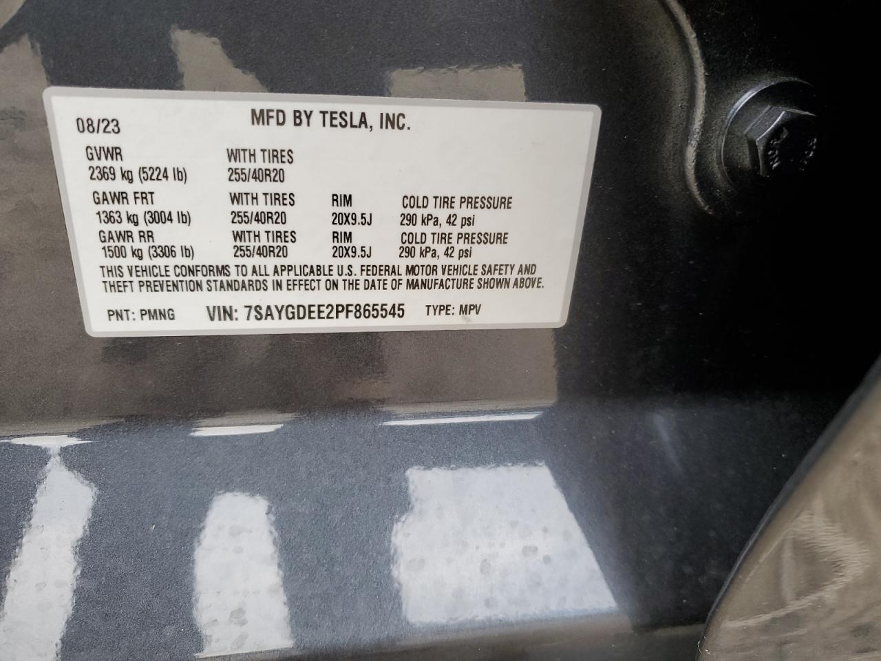 7SAYGDEE2PF865545 2023 Tesla Model Y