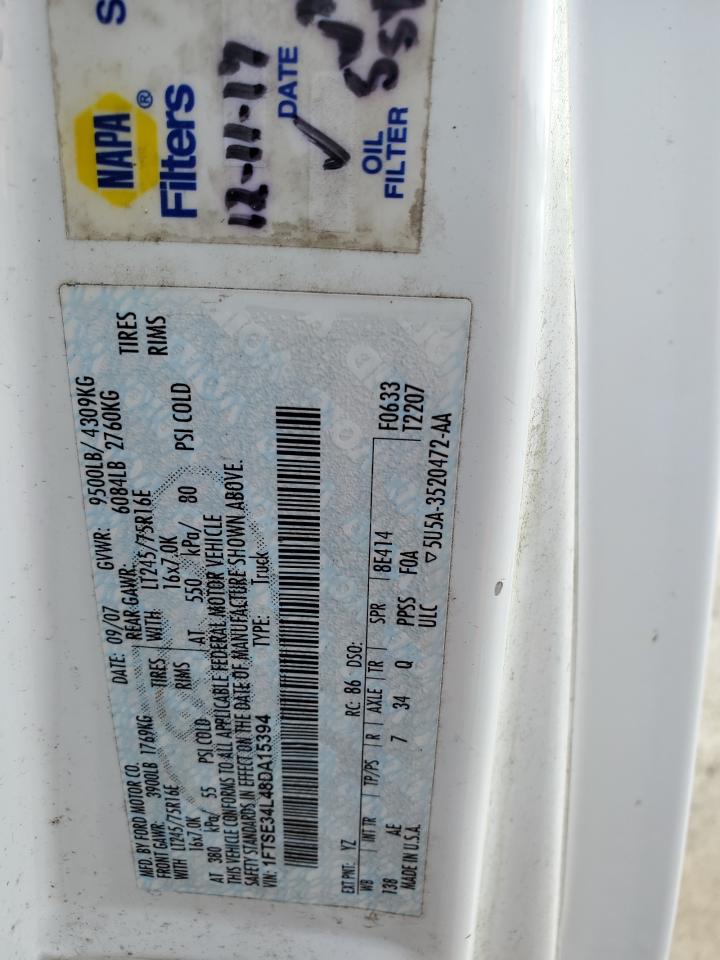 1FTSE34L48DA15394 2008 Ford Econoline E350 Super Duty Van