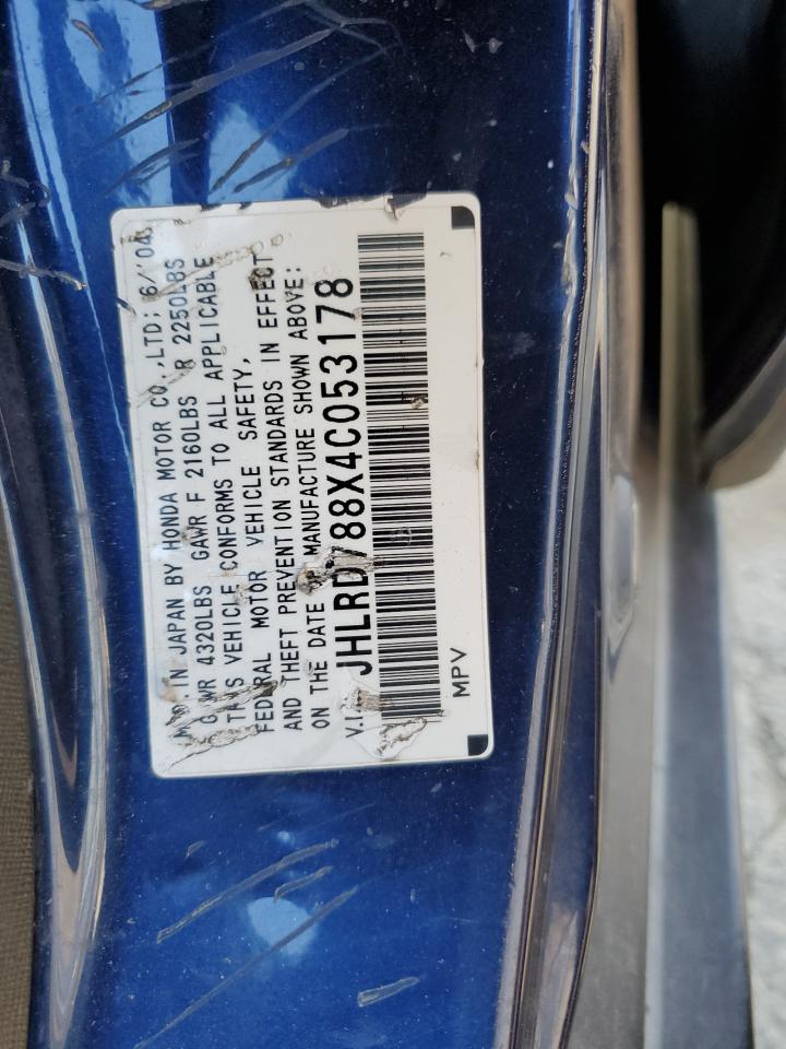 JHLRD788X4C053178 2004 Honda Cr-V Ex