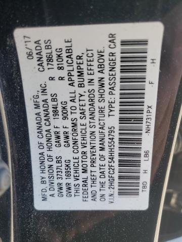 2017 HONDA CIVIC LX - 2HGFC2F54HH554795