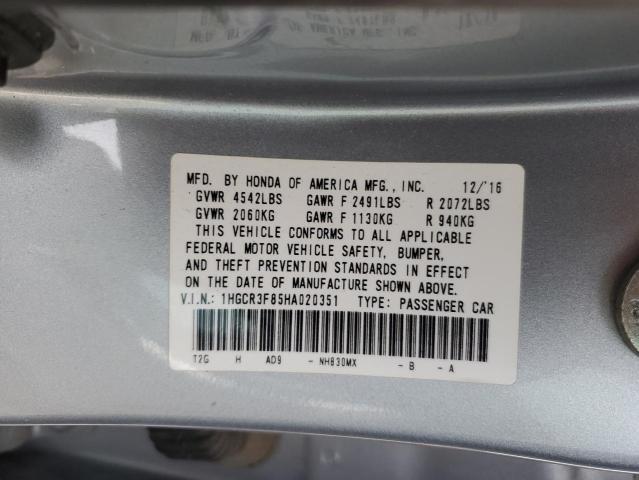 2017 HONDA ACCORD EXL - 1HGCR3F85HA020351