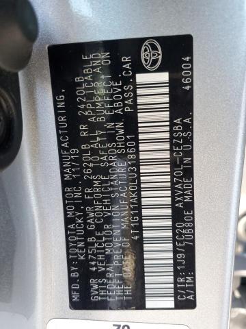 VIN 4T1G11AK0LU318601 2020 Toyota Camry, SE no.13