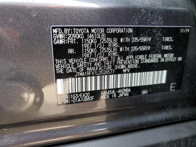 2020 Toyota Rav4 Xle Premium VIN: JTMA1RFV1LD526577 Lot: 51166624