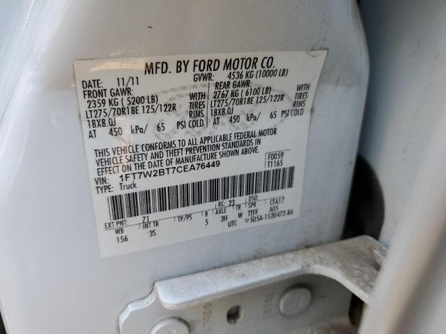 2012 Ford F250 Super Duty VIN: 1FT7W2BT7CEA76449 Lot: 49107074