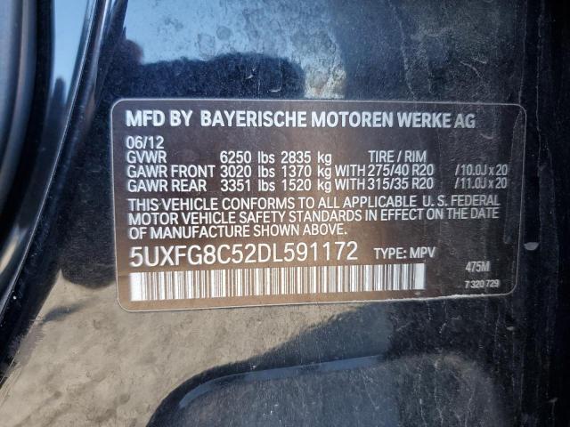 VIN 5UXFG8C52DL591172 2013 BMW X6, Xdrive50I no.12