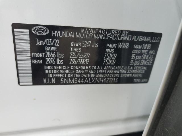 5NMS44ALXNH421213 2022 HYUNDAI SANTA FE - Image 13