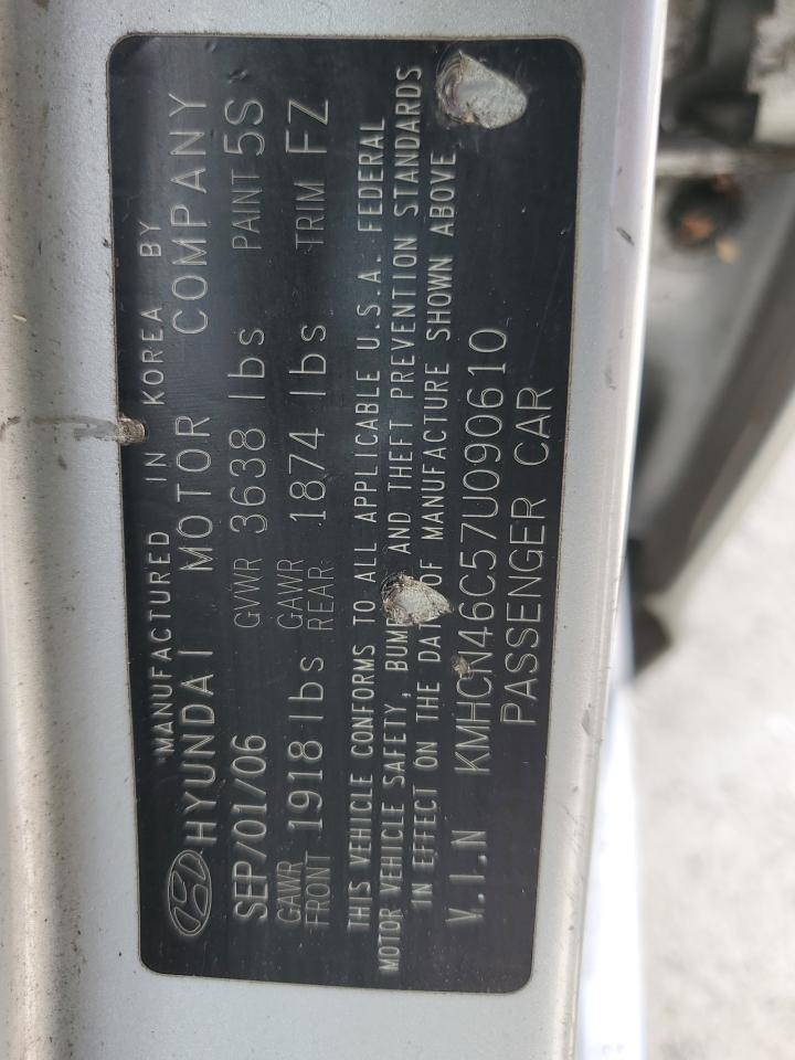 KMHCN46C57U090610 2007 Hyundai Accent Gls