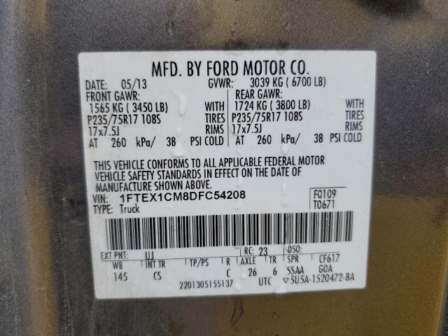 2013 Ford F150 Super Cab VIN: 1FTEX1CM8DFC54208 Lot: 49814384
