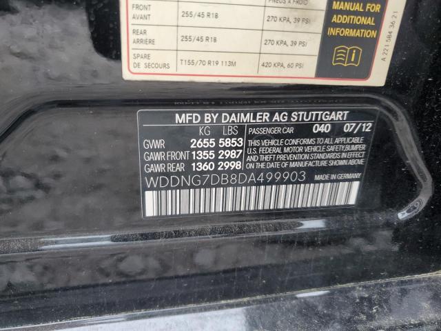 VIN WDDNG7DB8DA499903 2013 Mercedes-Benz S-Class, 550 no.12