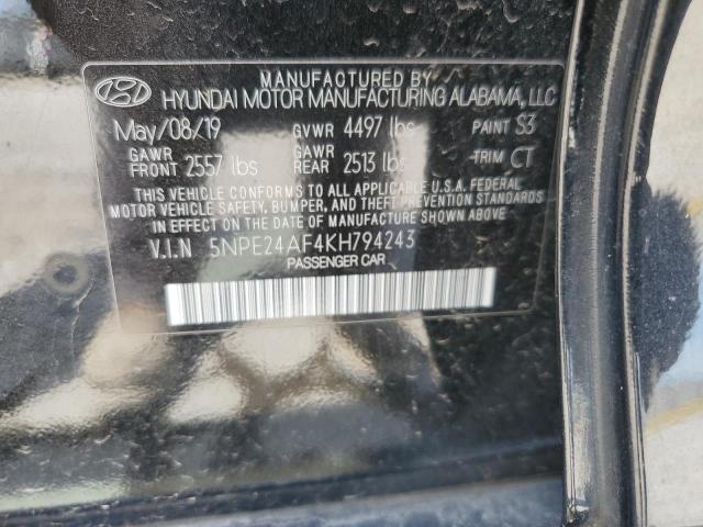 2019 Hyundai Sonata Se VIN: 5NPE24AF4KH794243 Lot: 49976154