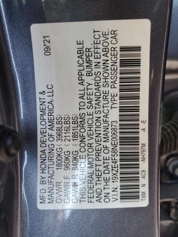 2022 Honda Insight Ex VIN: 19XZE4F58NE006873 Lot: 49094334