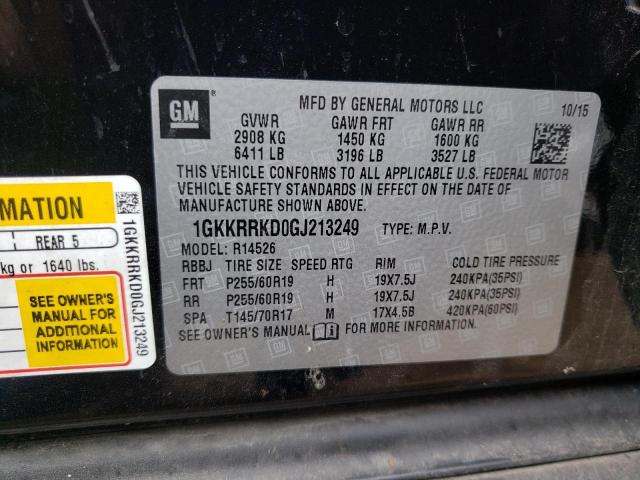 2016 GMC ACADIA SLT - 1GKKRRKD0GJ213249