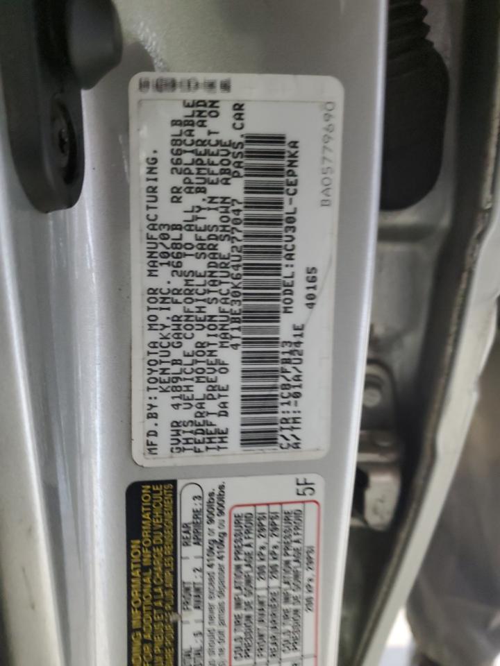 4T1BE30K64U277047 2004 Toyota Camry Le