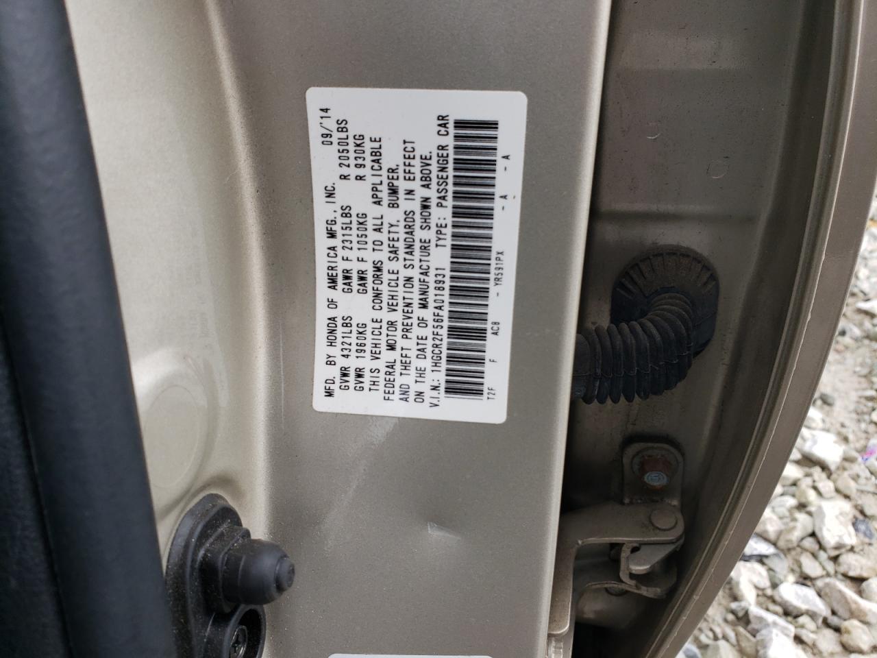 1HGCR2F56FA018931 2015 Honda Accord Sport