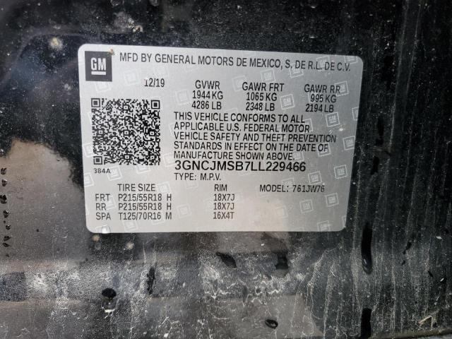 2020 CHEVROLET TRAX PREMI 3GNCJMSB7LL229466