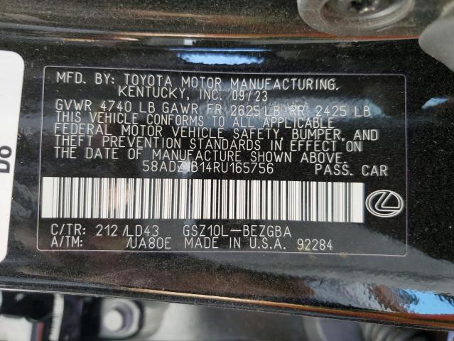 58ADZ1B14RU165756 Lexus ES350 ES 350 BAS 12