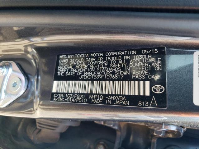 2015 TOYOTA PRIUS C - JTDKDTB39F1096817