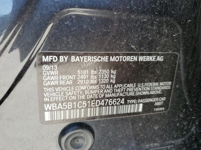 VIN WBA5B1C51ED476624 2014 BMW 5 Series, 535 I no.12