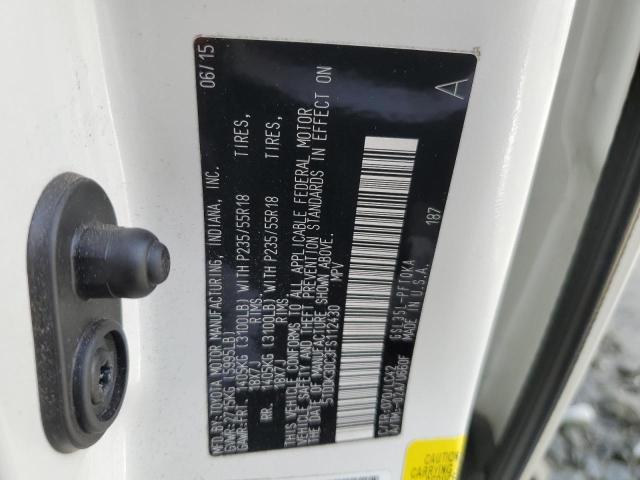 2015 Toyota Sienna Xle VIN: 5TDDK3DC3FS112430 Lot: 50128264