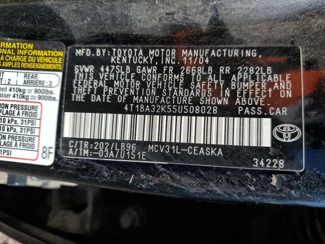 2005 Toyota Camry Se VIN: 4T1BA32K55U508028 Lot: 44365384