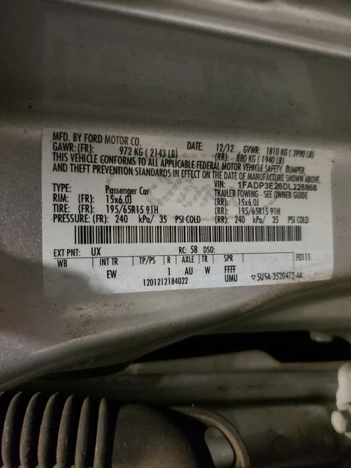 1FADP3E26DL226868 2013 Ford Focus S