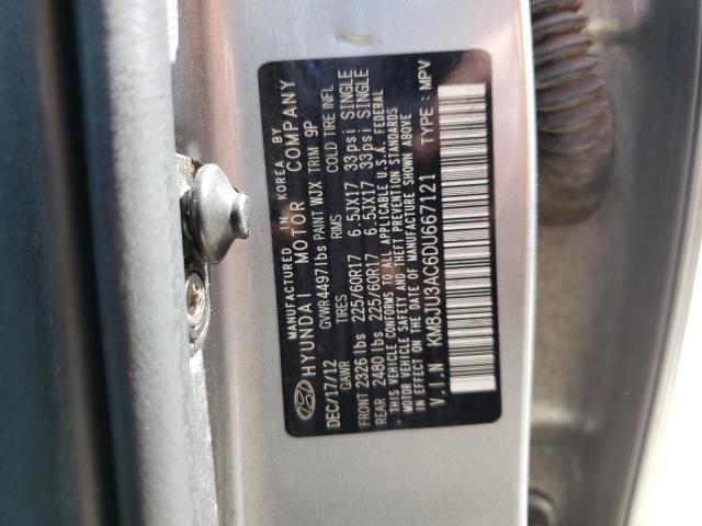 2013 Hyundai Tucson Gls VIN: KM8JU3AC6DU667121 Lot: 52068104