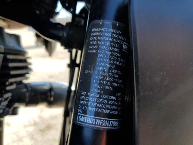 2017 TRIUMPH MOTORCYCLE THUNDERBIR SMTB03WF2HJ789815