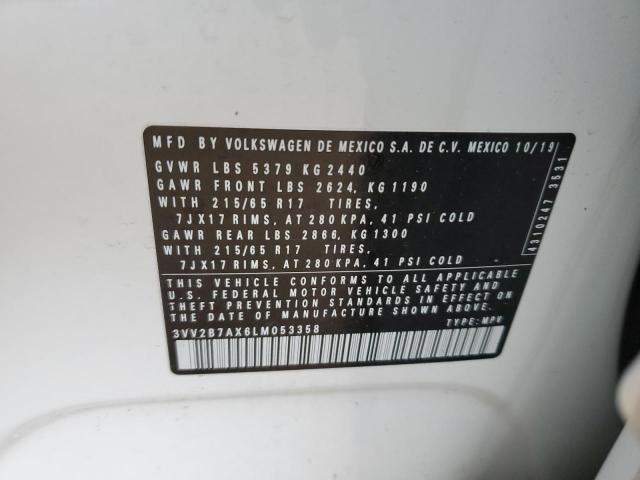 2020 Volkswagen Tiguan Se VIN: 3VV2B7AX6LM053358 Lot: 51494554