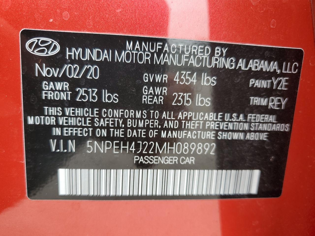 2021 Hyundai Sonata Limited vin: 5NPEH4J22MH089892