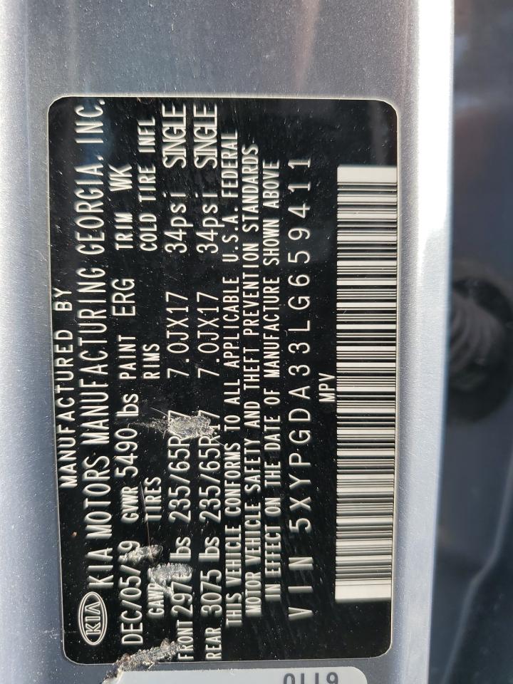 5XYPGDA33LG659411 2020 Kia Sorento L