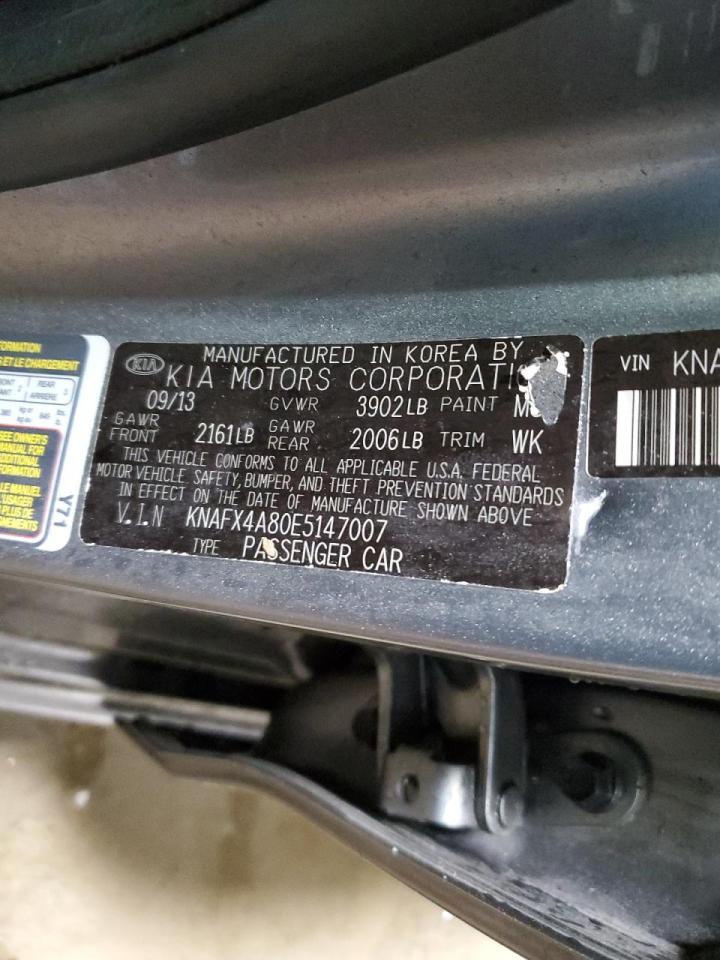 KNAFX4A80E5147007 2014 Kia Forte Ex