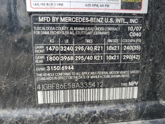 Lot #2486807884 2008 MERCEDES-BENZ GL 550 4MA salvage car